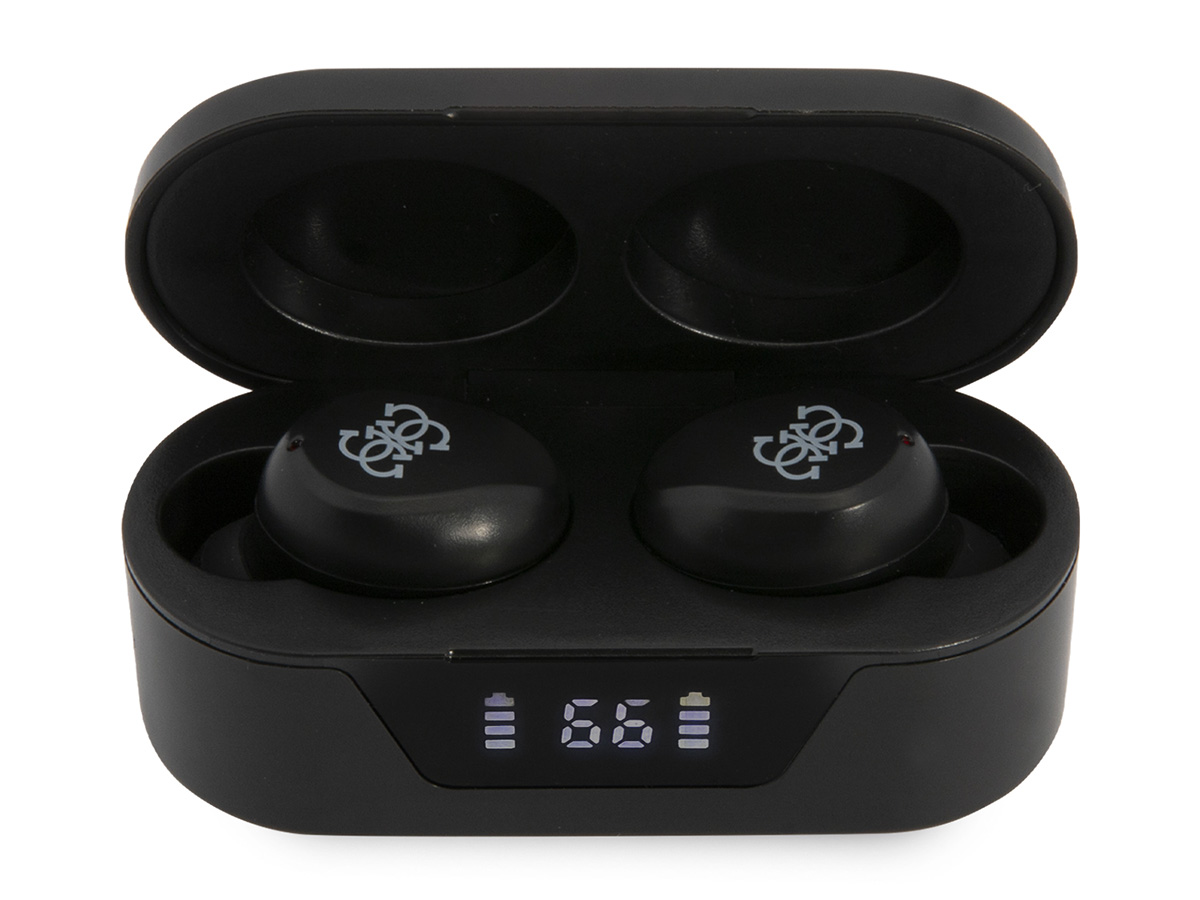 Guess Wireless Earbuds Zwart - Bluetooth Oordopjes met LED Charging Case