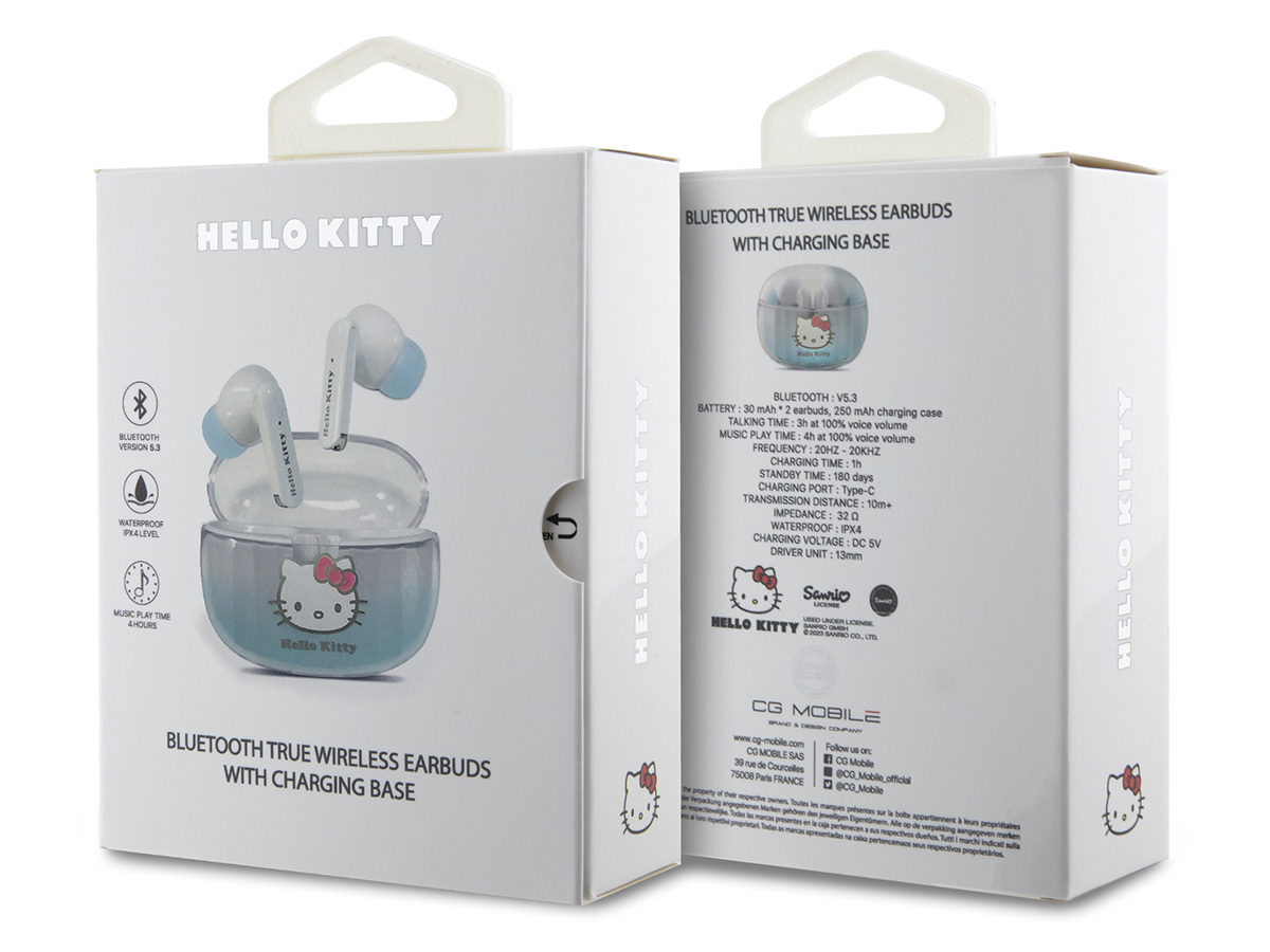 Hello Kitty True Wireless EarPods Pro Bluetooth Oordopjes - Blauw