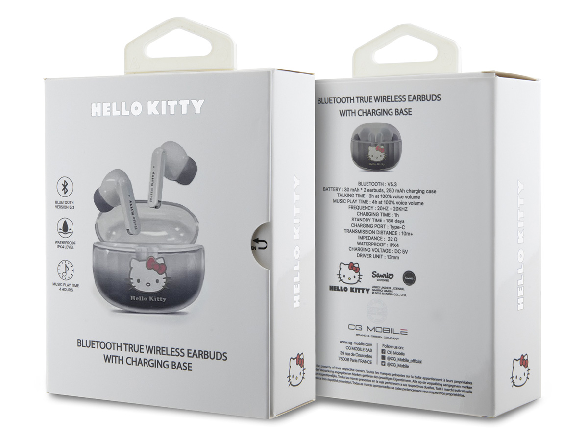 Hello Kitty True Wireless EarPods Pro Bluetooth Oordopjes - Zwart