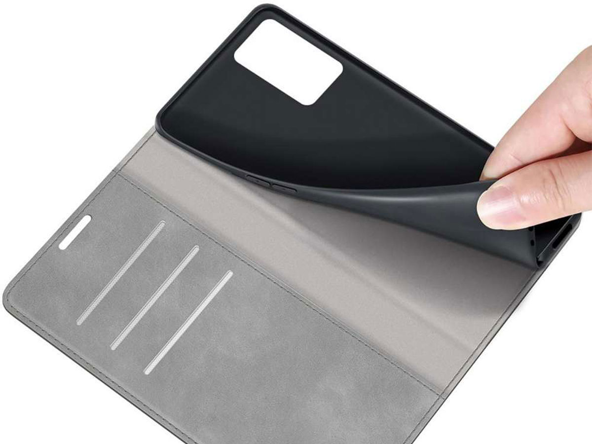 Just in Case Magnetic BookCase Grijs - Oppo A16s hoesje
