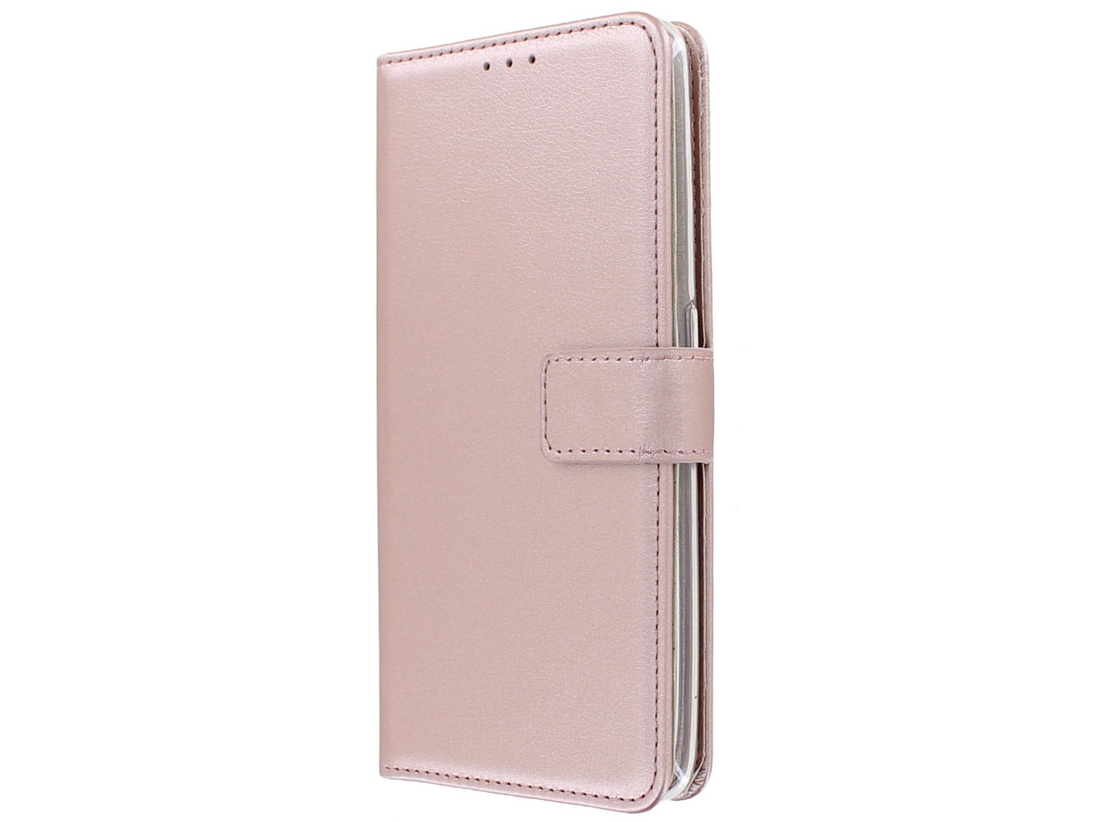 Bookcase Mapje Rosé Goud - Oppo A5 (2020) hoesje