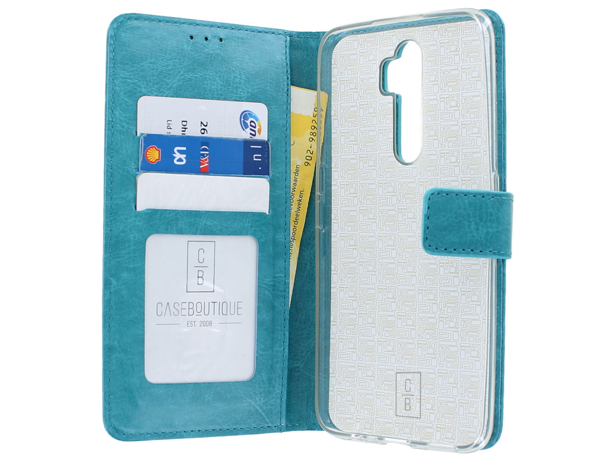 Bookcase Mapje Turquoise - Oppo A5 (2020) hoesje