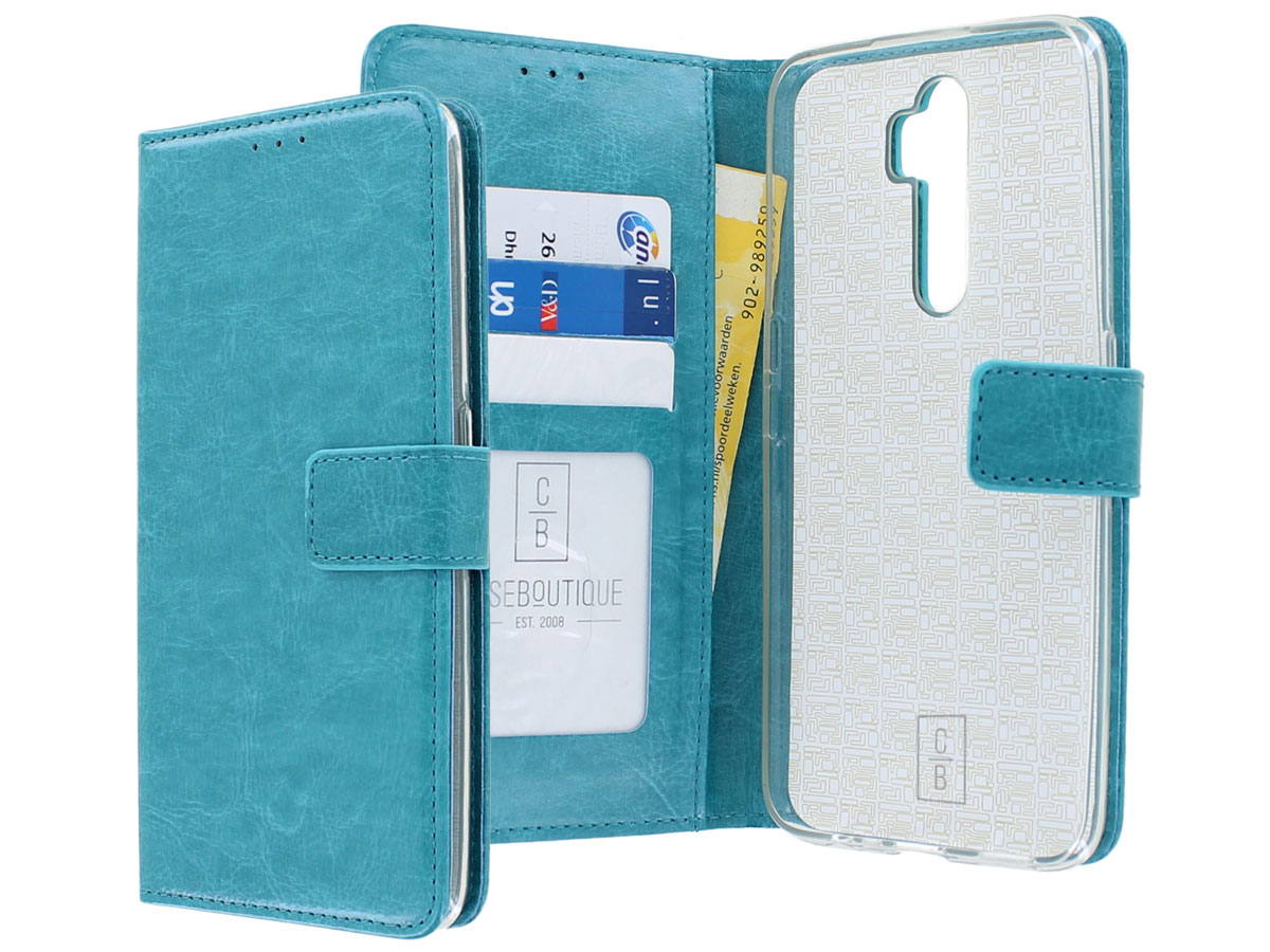 Bookcase Mapje Turquoise - Oppo A5 (2020) hoesje