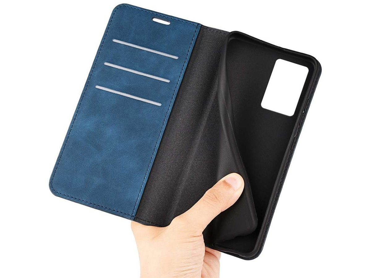 Just in Case Slimfit Wallet Case Blauw - Oppo A57 hoesje