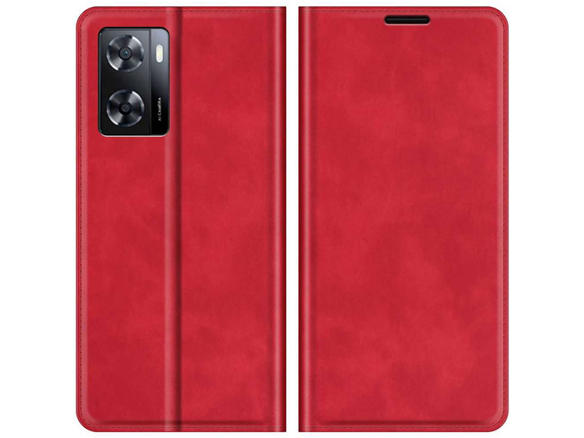 Just in Case Slimfit Wallet Case Rood - Oppo A57 hoesje