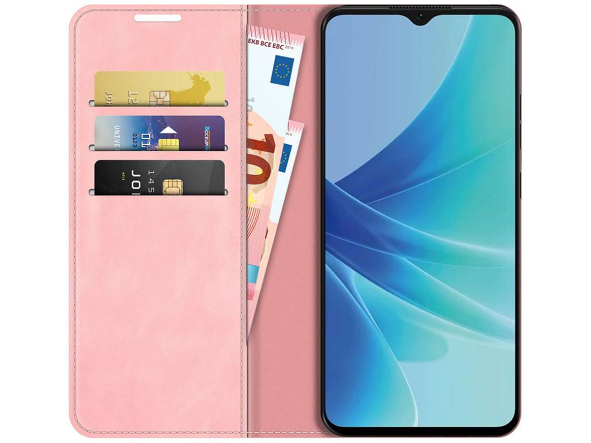 Just in Case Slimfit Wallet Case Roze - Oppo A57 hoesje