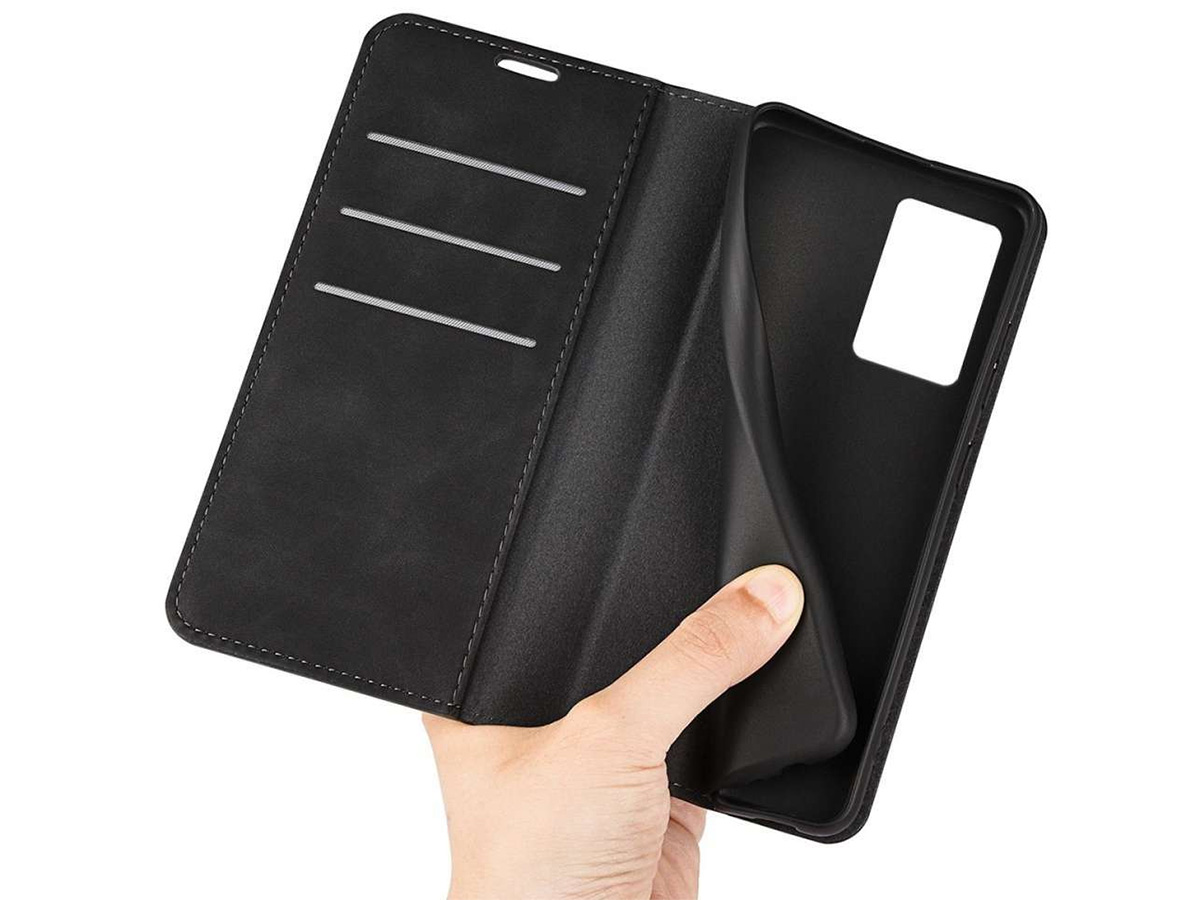 Just in Case Slimfit Wallet Case Zwart - Oppo A57 hoesje