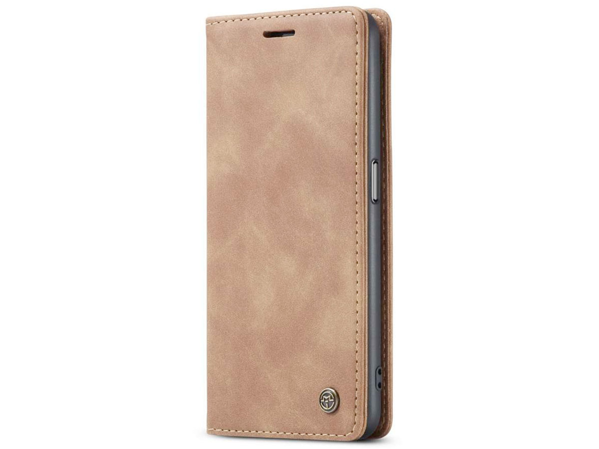 CaseMe Vintage BookCase Tan Bruin - Oppo A76 / A96 hoesje