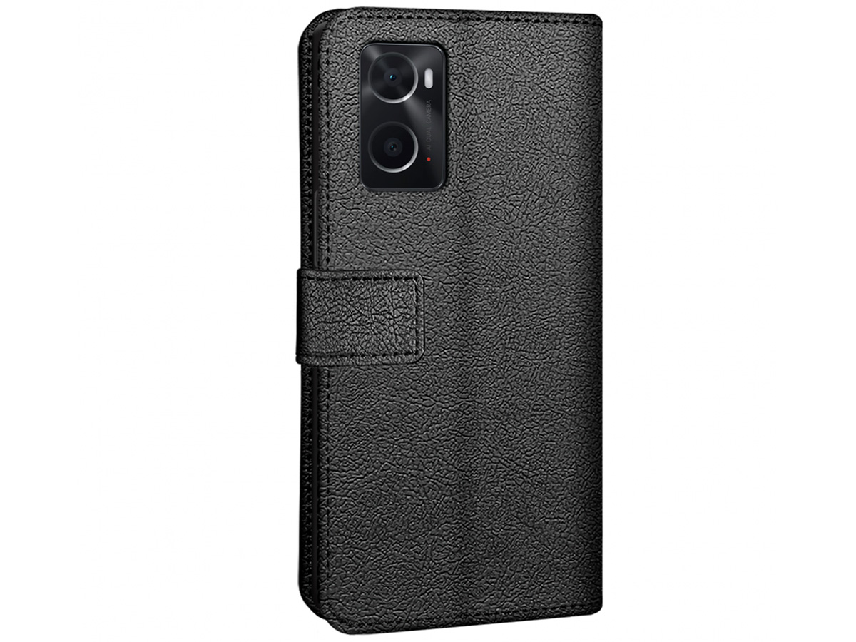 Just in Case Wallet Case Zwart - Oppo A76 hoesje