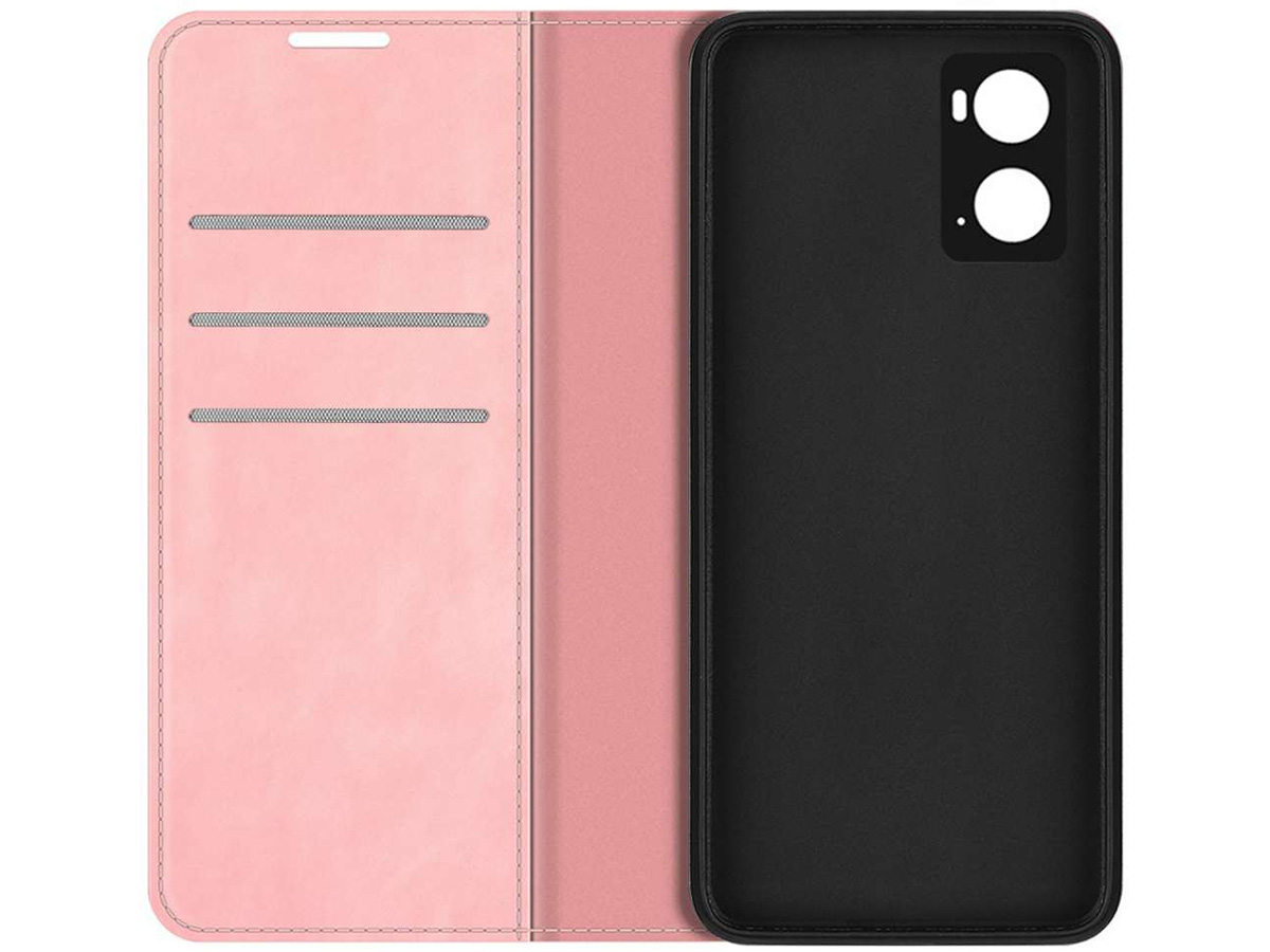 Just in Case Slimfit Wallet Case Roze - Oppo A76 hoesje