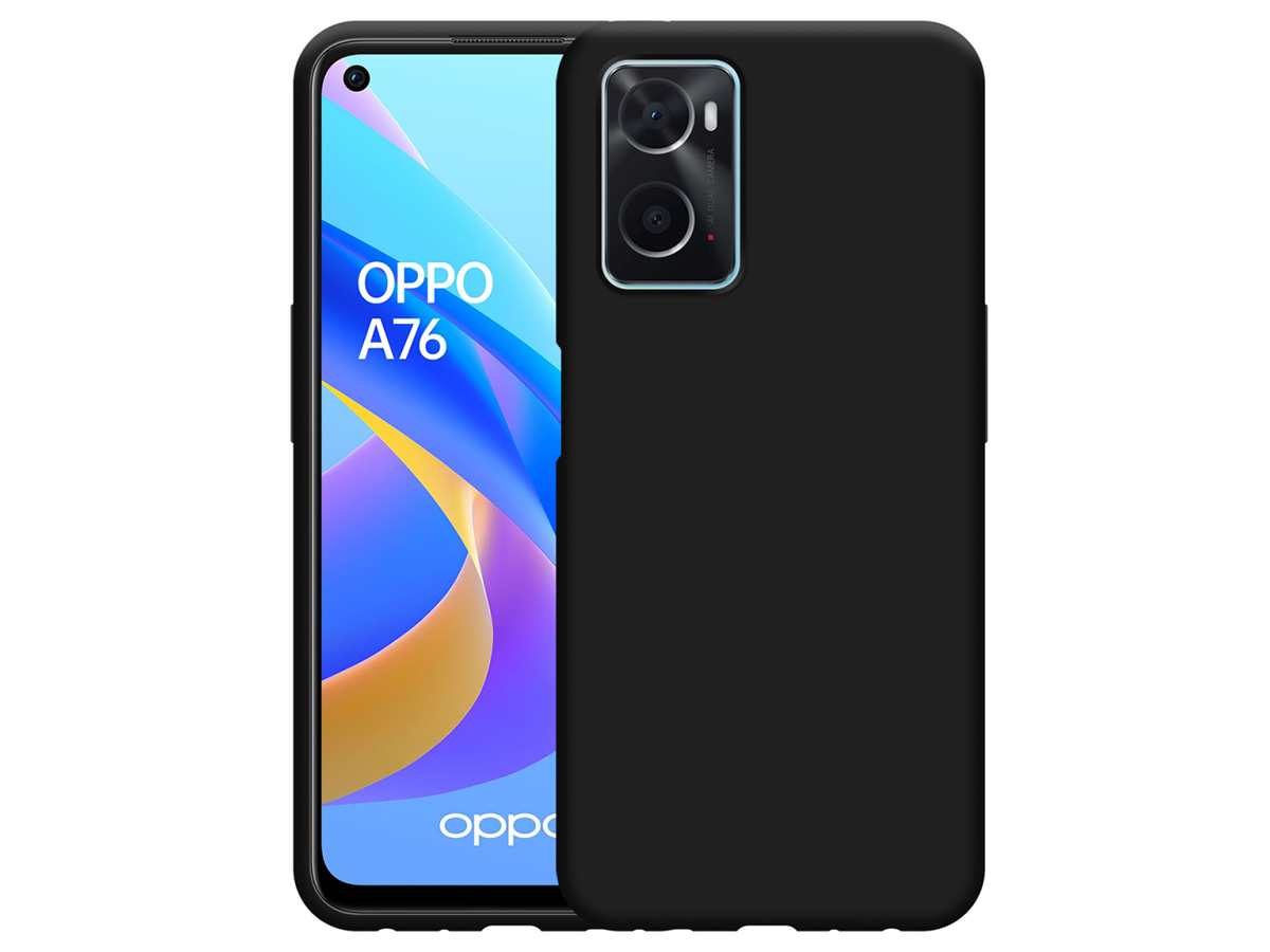 Just in Case Black TPU Case - Oppo A76 hoesje