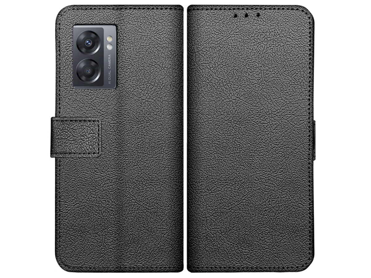 Just in Case Wallet Case Zwart - Oppo A77 hoesje