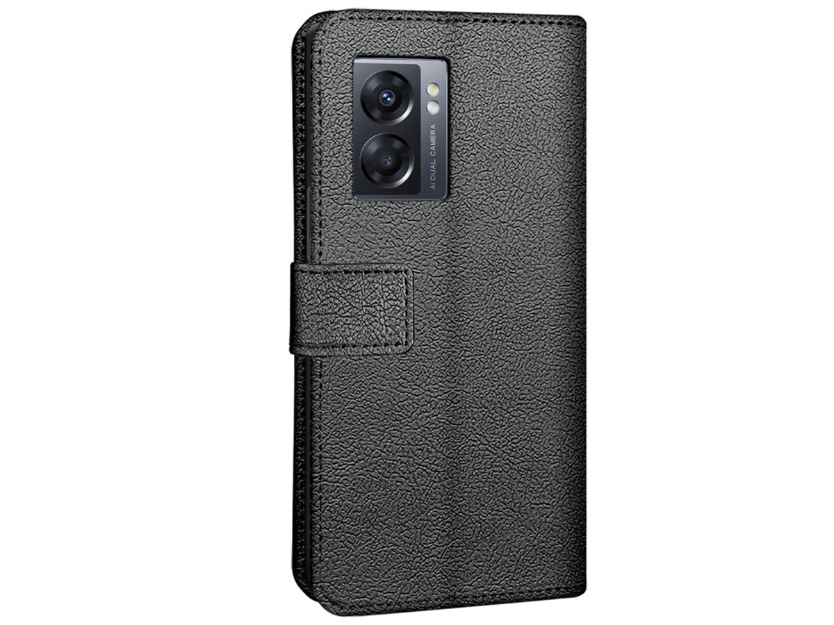 Just in Case Wallet Case Zwart - Oppo A77 hoesje