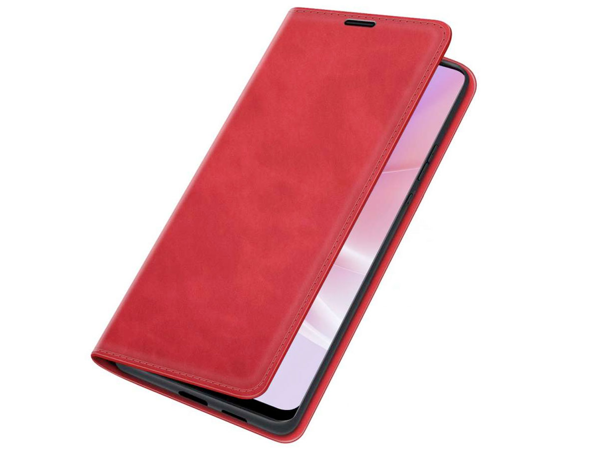 Just in Case Slimfit Wallet Case Rood - Oppo A77 hoesje
