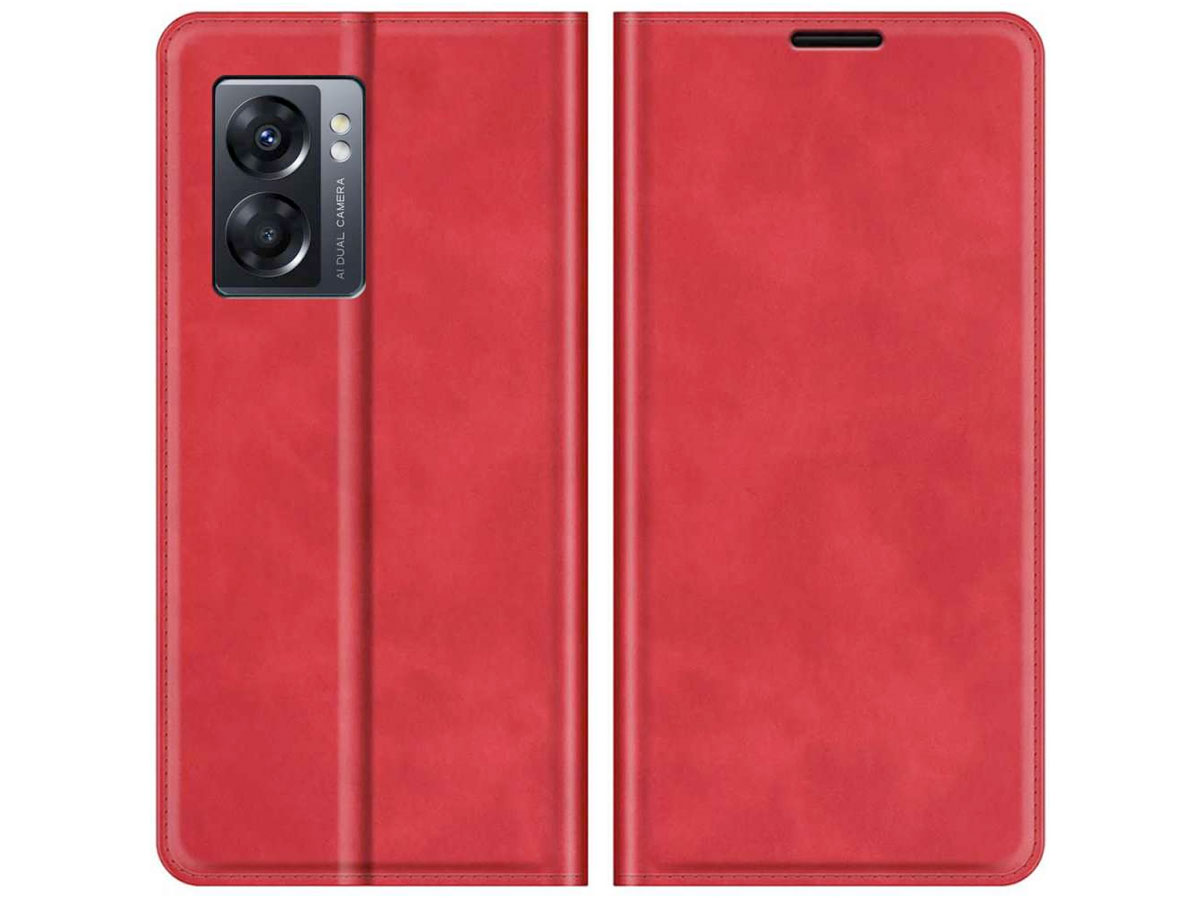 Just in Case Slimfit Wallet Case Rood - Oppo A77 hoesje