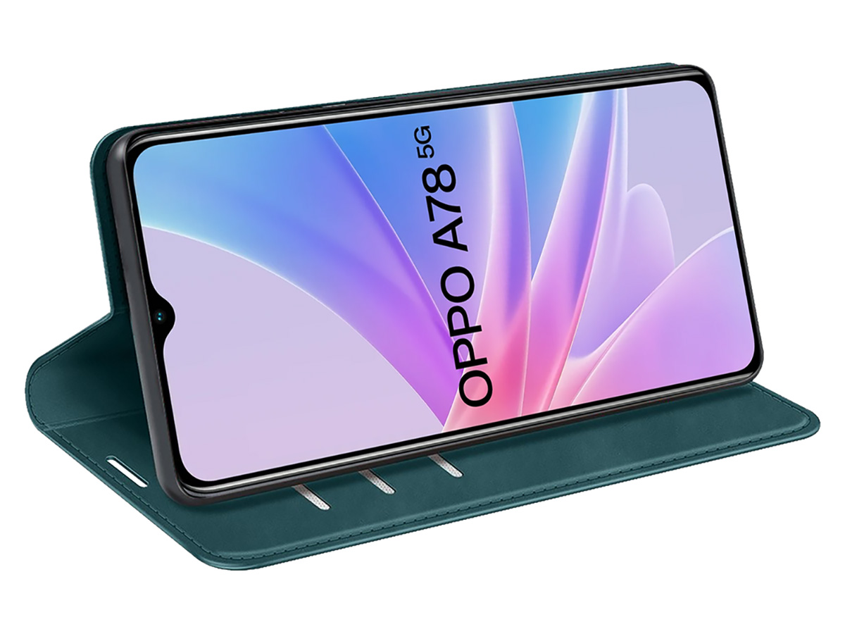 Just in Case Slim Wallet Case Groen - Oppo A78 5G hoesje