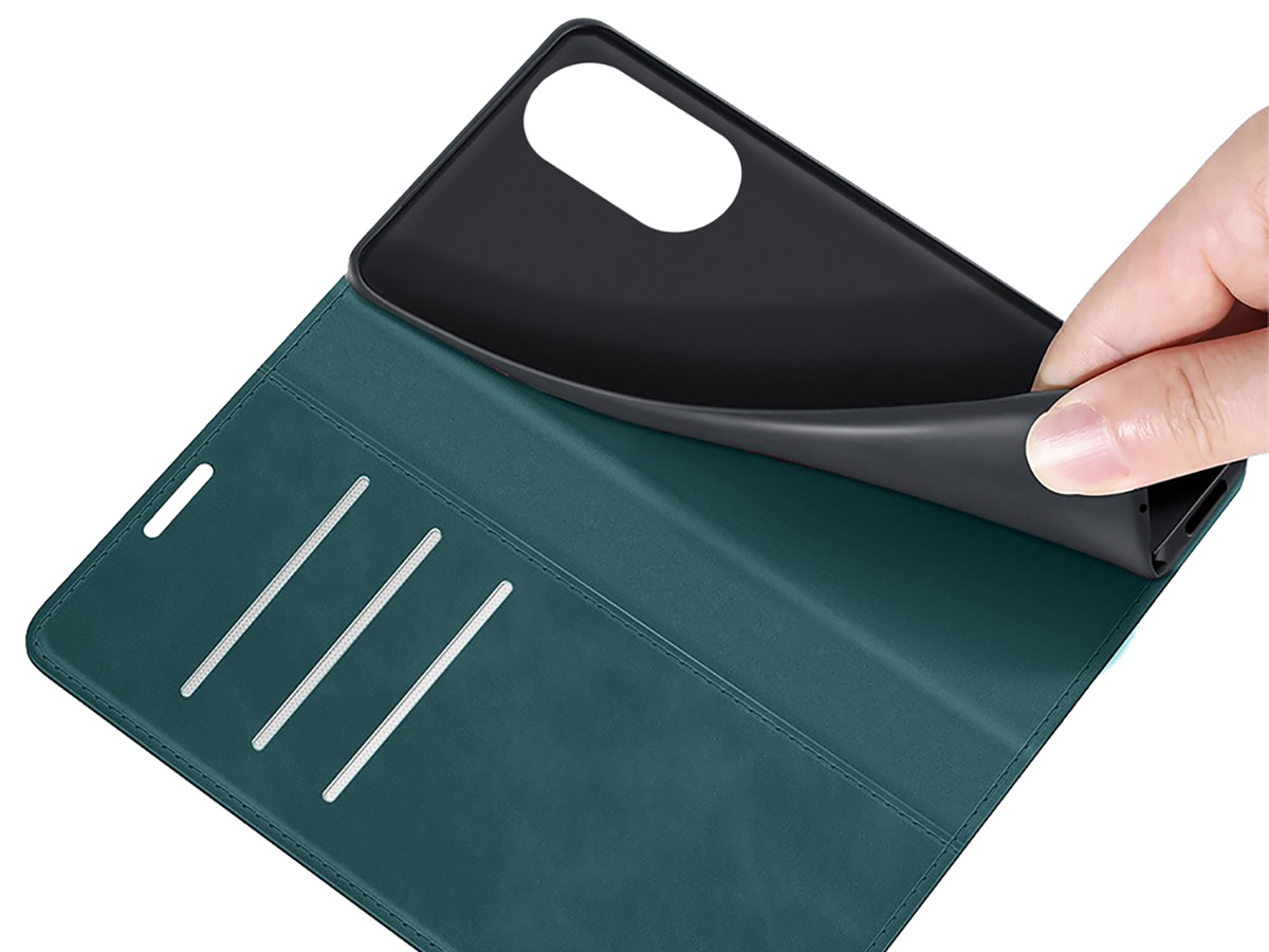 Just in Case Slim Wallet Case Groen - Oppo A78 5G hoesje