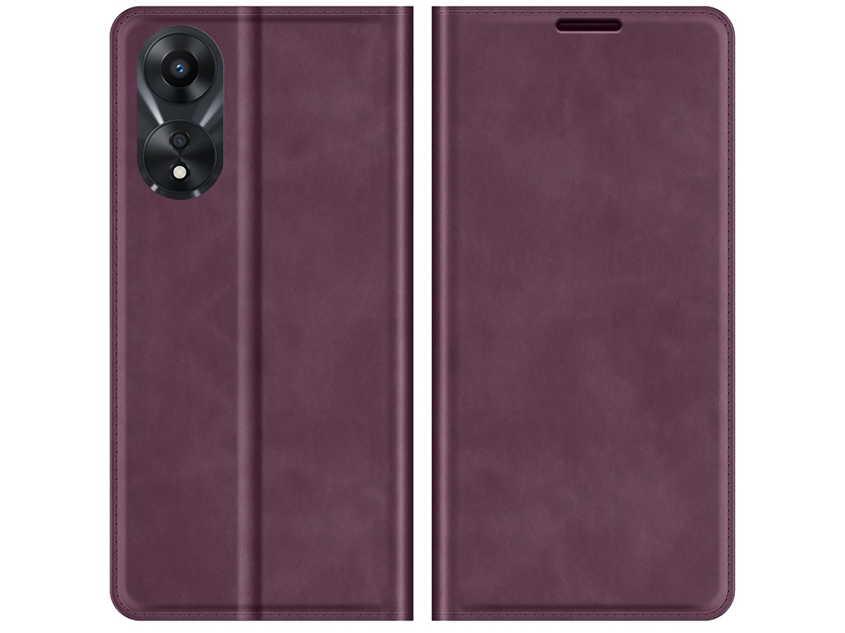 Just in Case Slim Wallet Case Paars - Oppo A78 5G hoesje