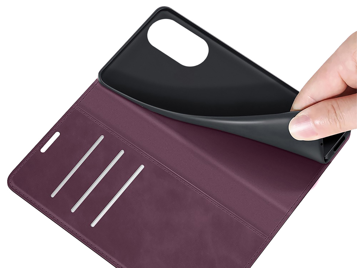 Just in Case Slim Wallet Case Paars - Oppo A78 5G hoesje