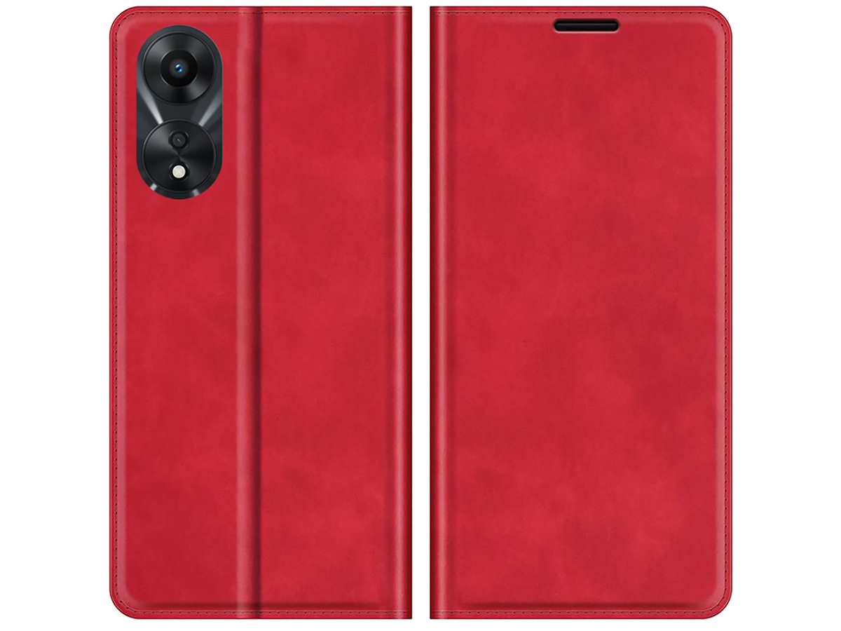 Just in Case Slim Wallet Case Rood - Oppo A78 5G hoesje