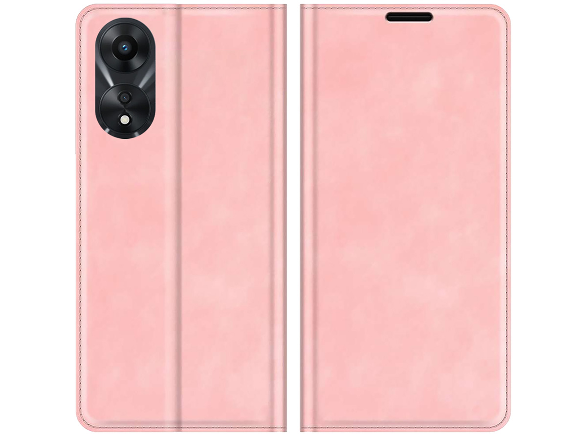 Just in Case Slim Wallet Case Roze - Oppo A78 5G hoesje