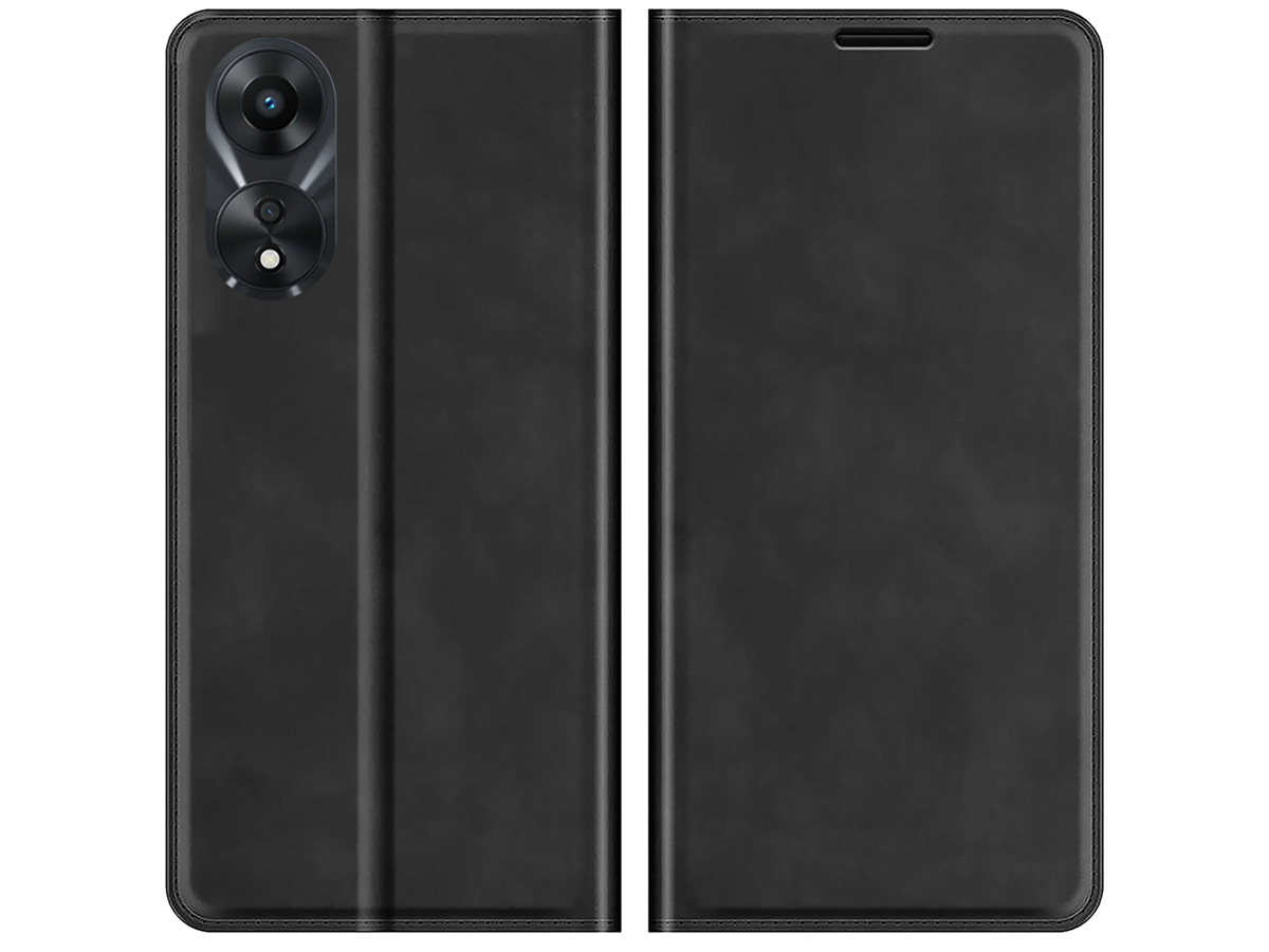 Just in Case Slim Wallet Case Zwart - Oppo A78 5G hoesje