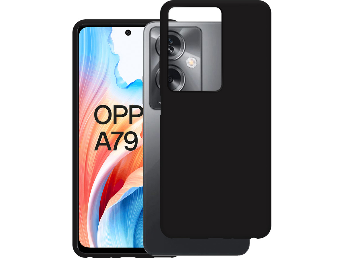 Just in Case TPU Case Zwart - Oppo A79 hoesje