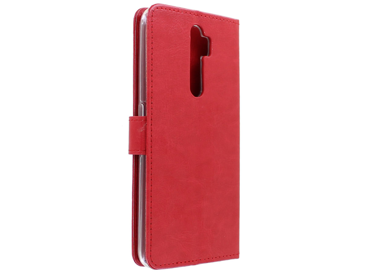 Bookcase Mapje Rood - Oppo A9 (2020) hoesje