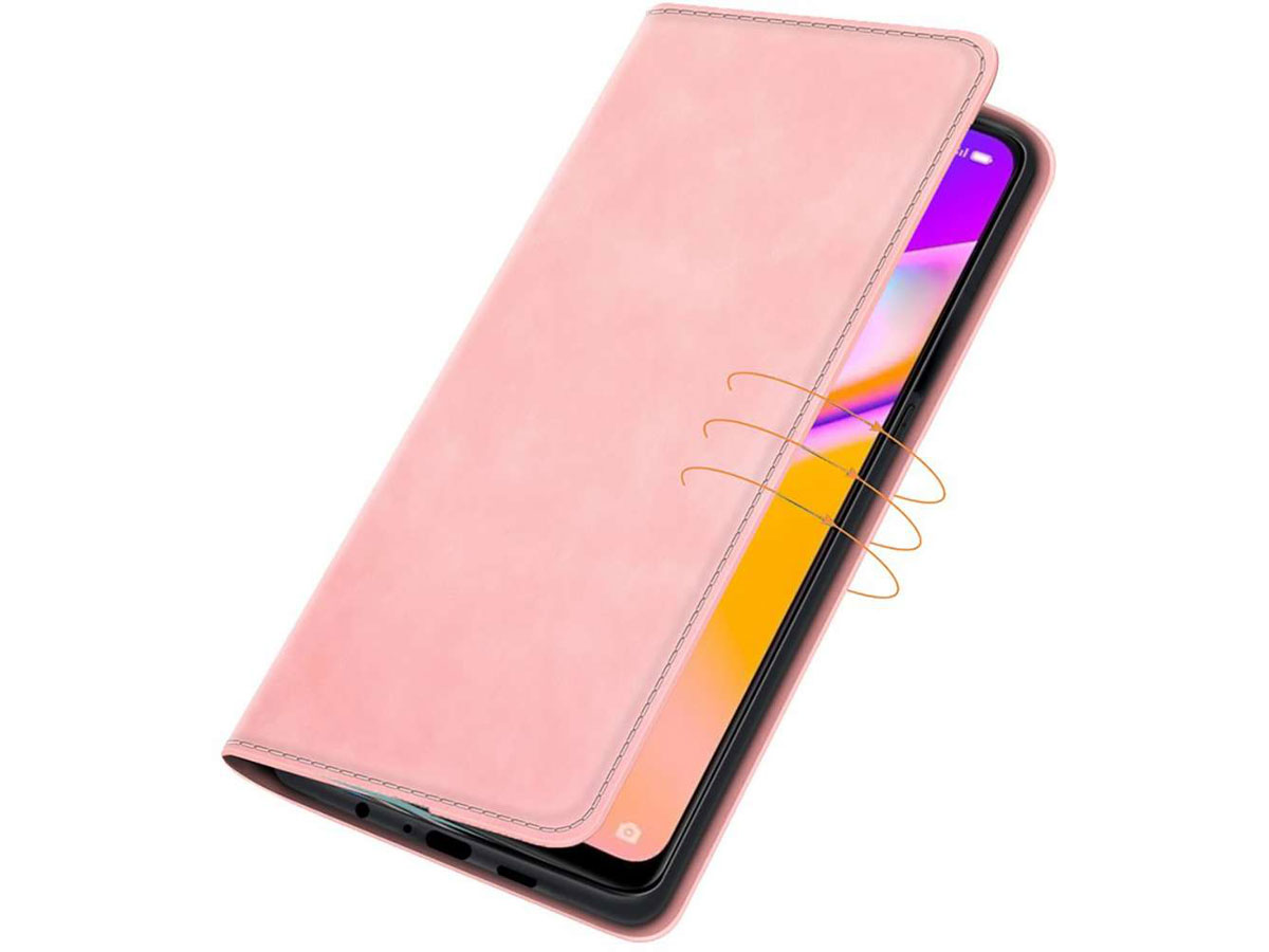 Just in Case Magnetic BookCase Roze - Oppo A94 5G hoesje