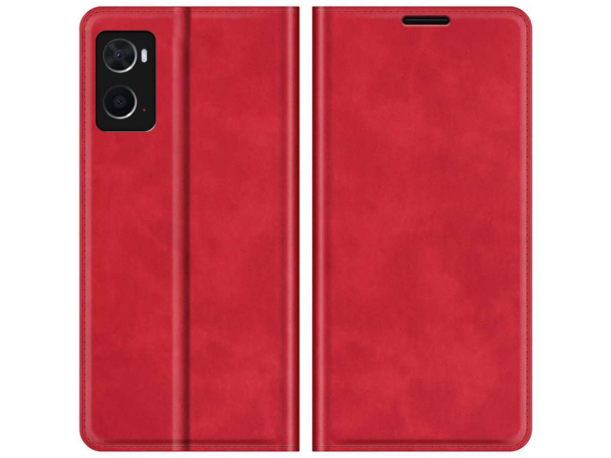 Just in Case Slimfit Wallet Case Rood - Oppo A96 hoesje