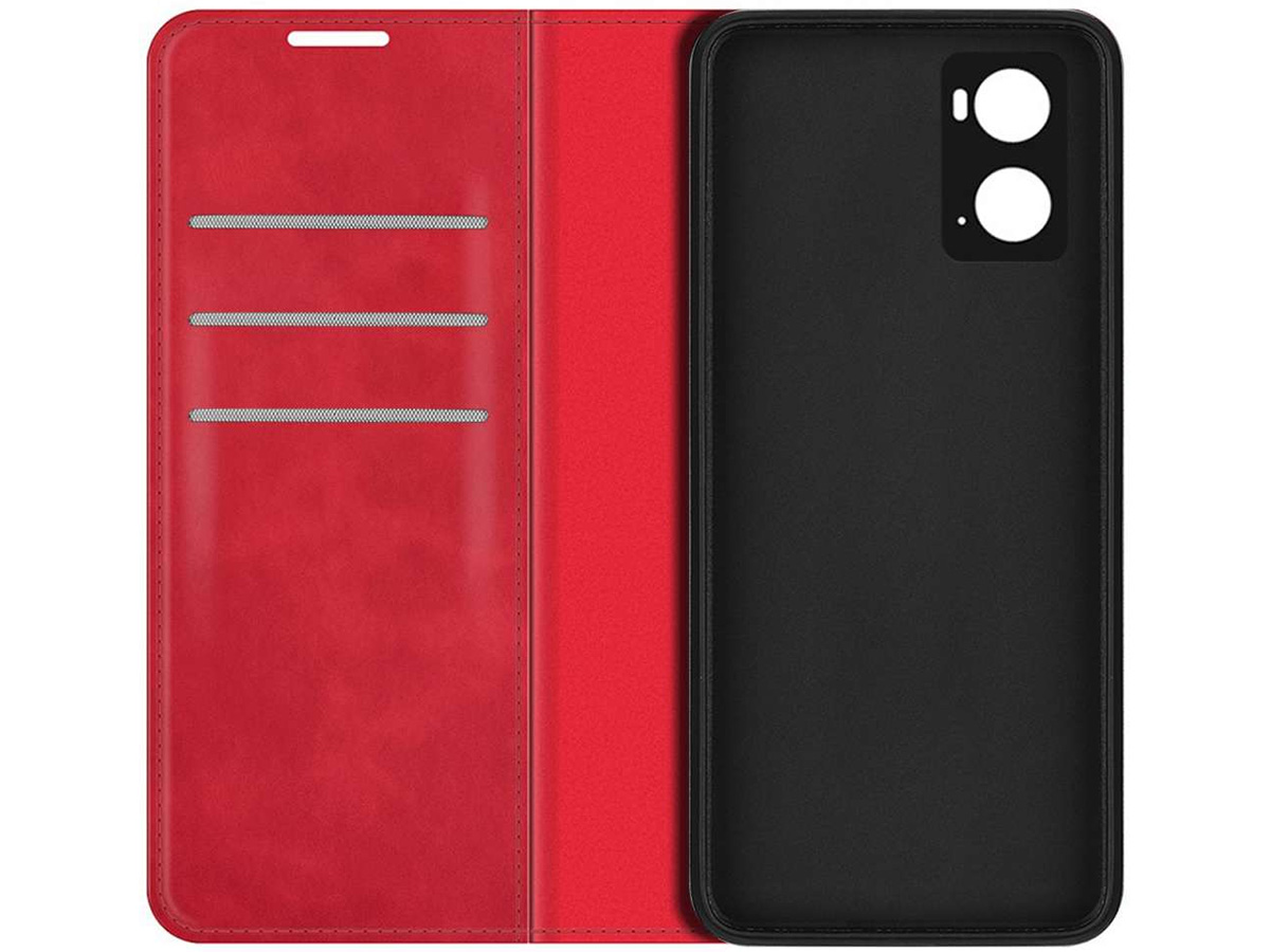 Just in Case Slimfit Wallet Case Rood - Oppo A96 hoesje