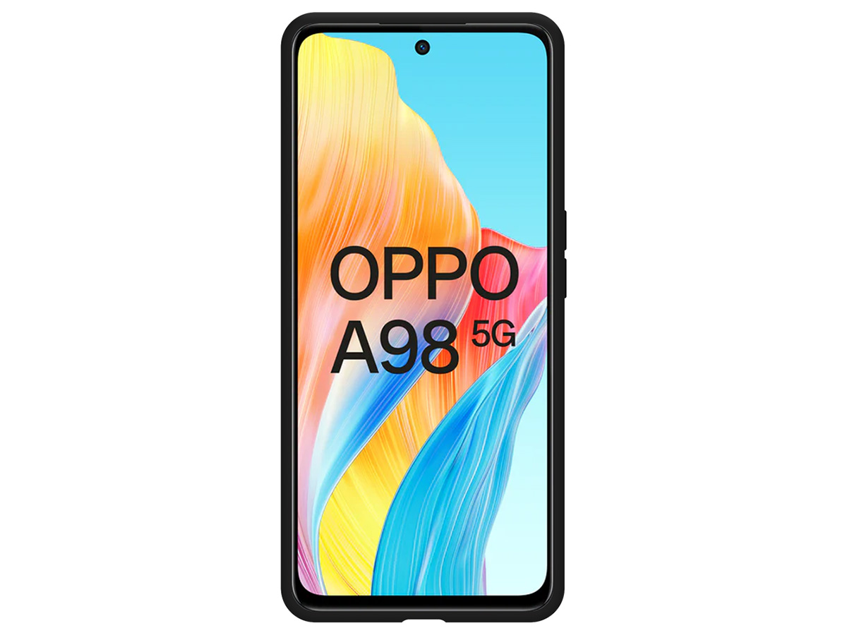 Just in Case TPU Case Zwart - Oppo A98 5G hoesje