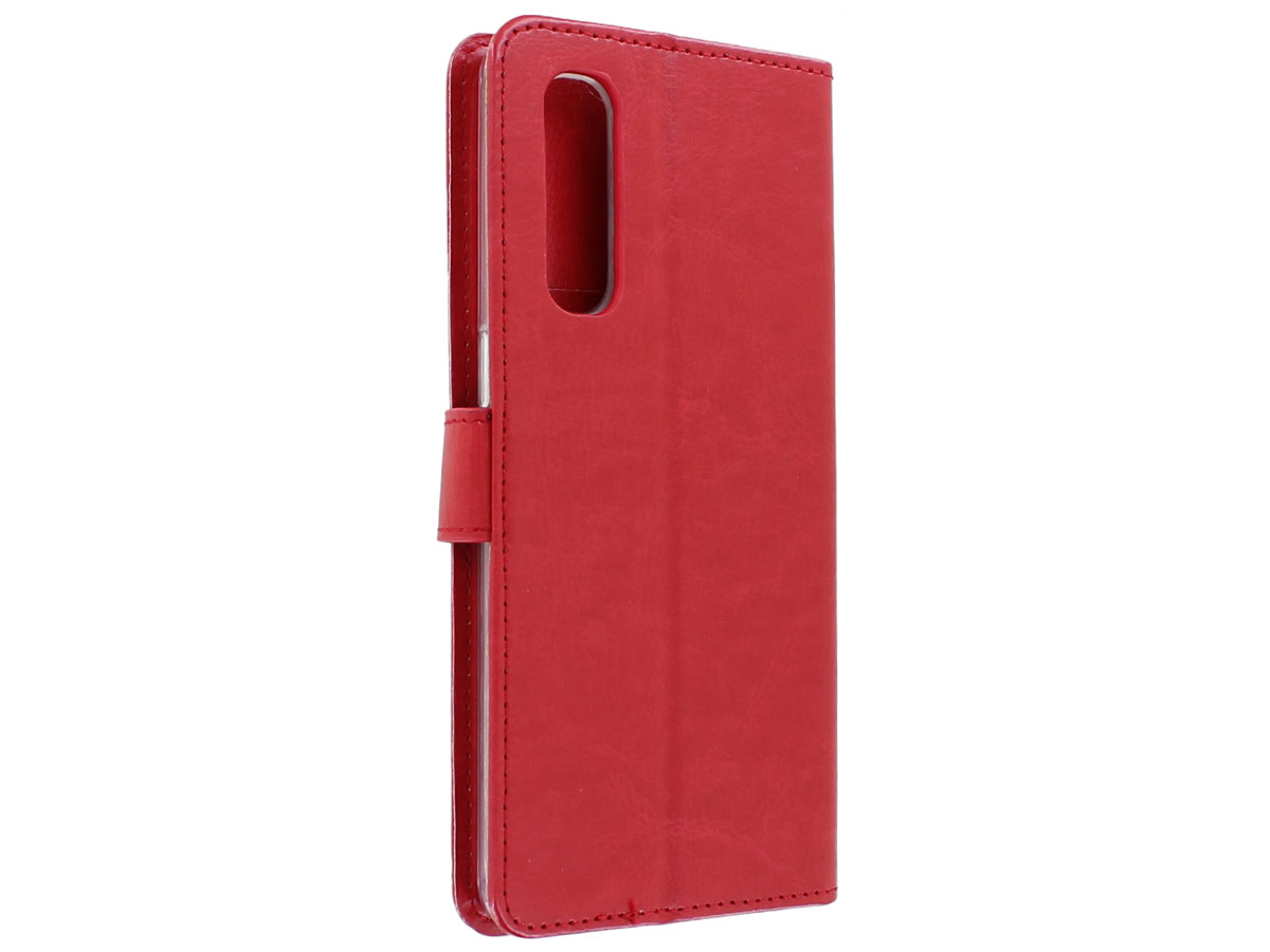 Bookcase Mapje Rood - Oppo Find X2 Neo hoesje