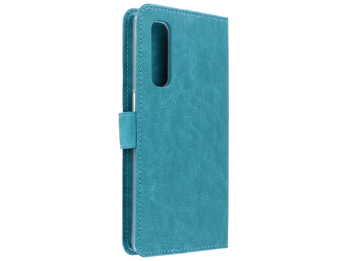 Bookcase Mapje Turquoise - Oppo Find X2 Neo hoesje