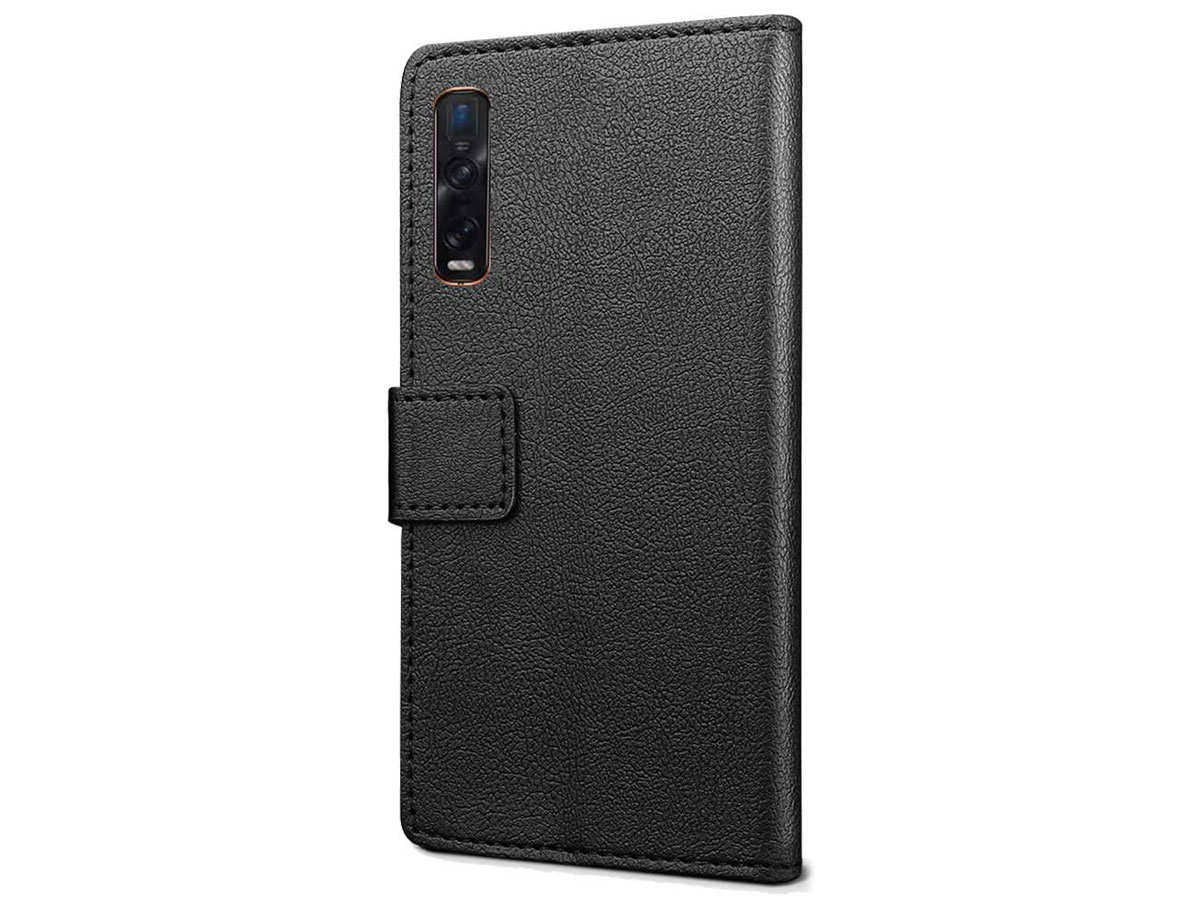 Essential Book Case Zwart - Oppo Find X2 Pro hoesje