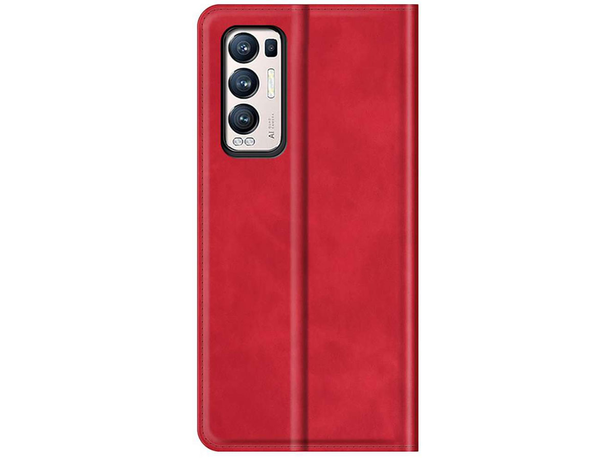 Just in Case Magnetic BookCase Rood - Oppo Find X3 Neo hoesje