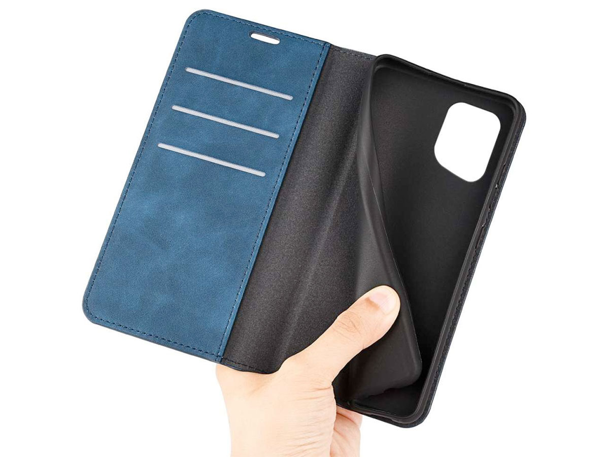 Just in Case Slimfit Wallet Case Blauw - Oppo Find X5 hoesje