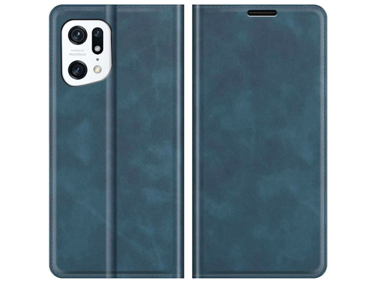 Just in Case Slimfit Wallet Case Blauw - Oppo Find X5 hoesje