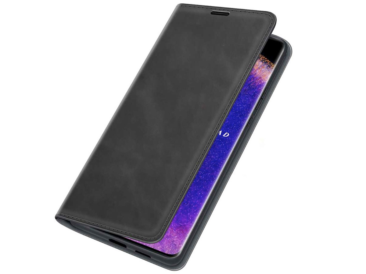 Just in Case Slimfit Wallet Case Zwart - Oppo Find X5 hoesje