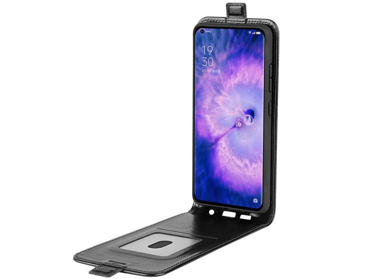 Just in Case Flip Case Zwart - Oppo Find X5 hoesje