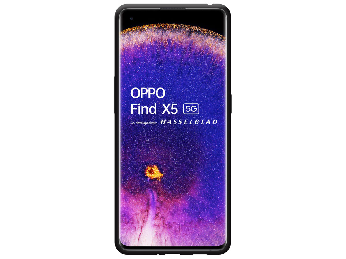 Just in Case Black TPU Case - Oppo Find X5 hoesje