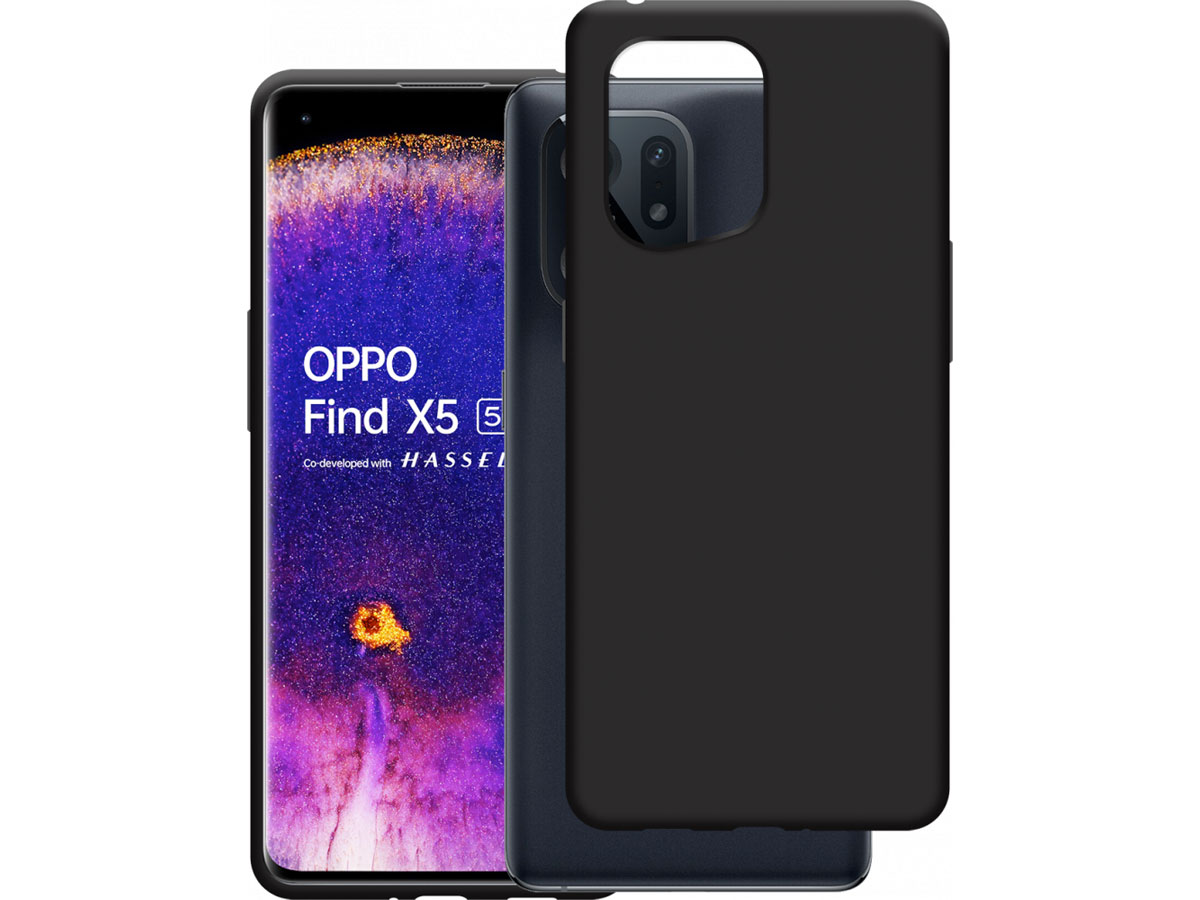Just in Case Black TPU Case - Oppo Find X5 hoesje