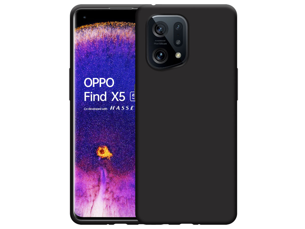 Just in Case Black TPU Case - Oppo Find X5 hoesje