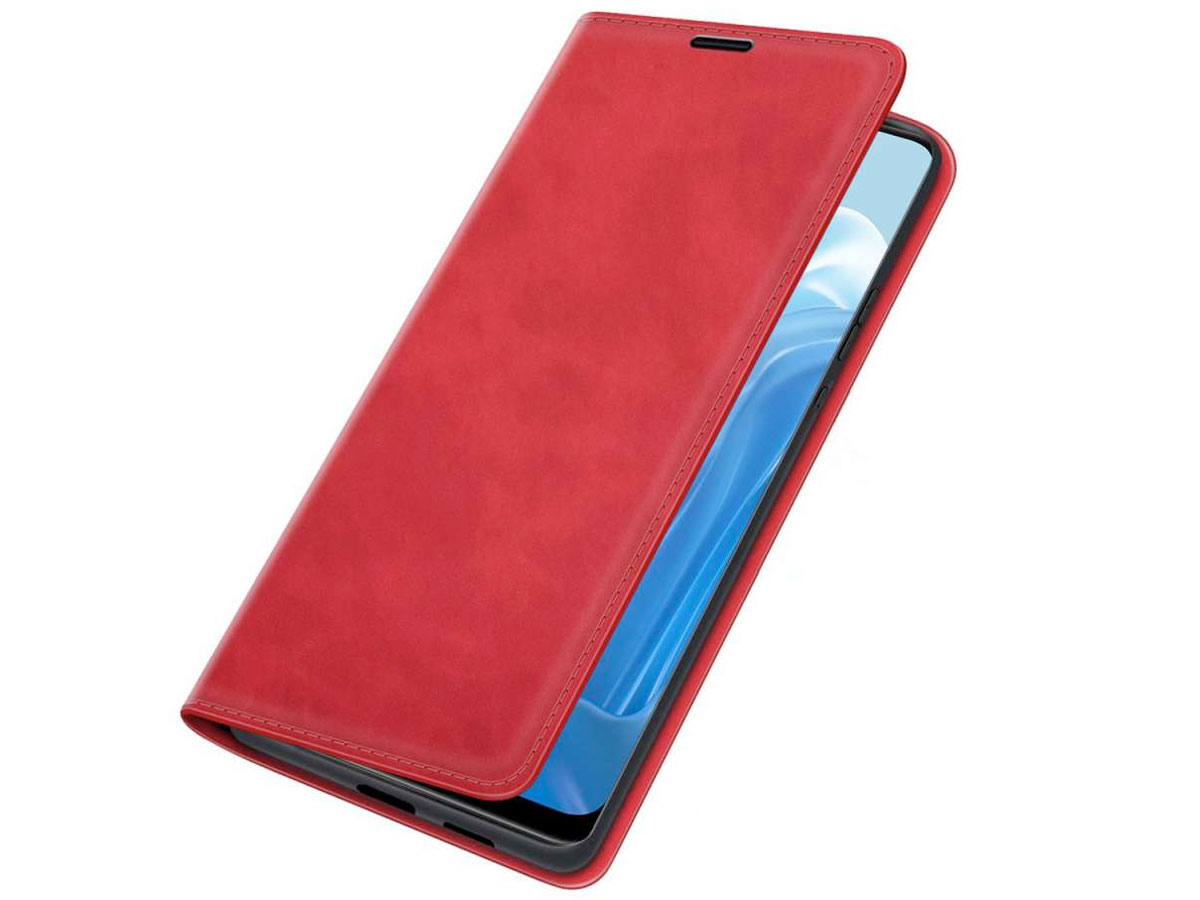 Just in Case Slimfit Wallet Case Rood - Oppo Find X5 Lite hoesje