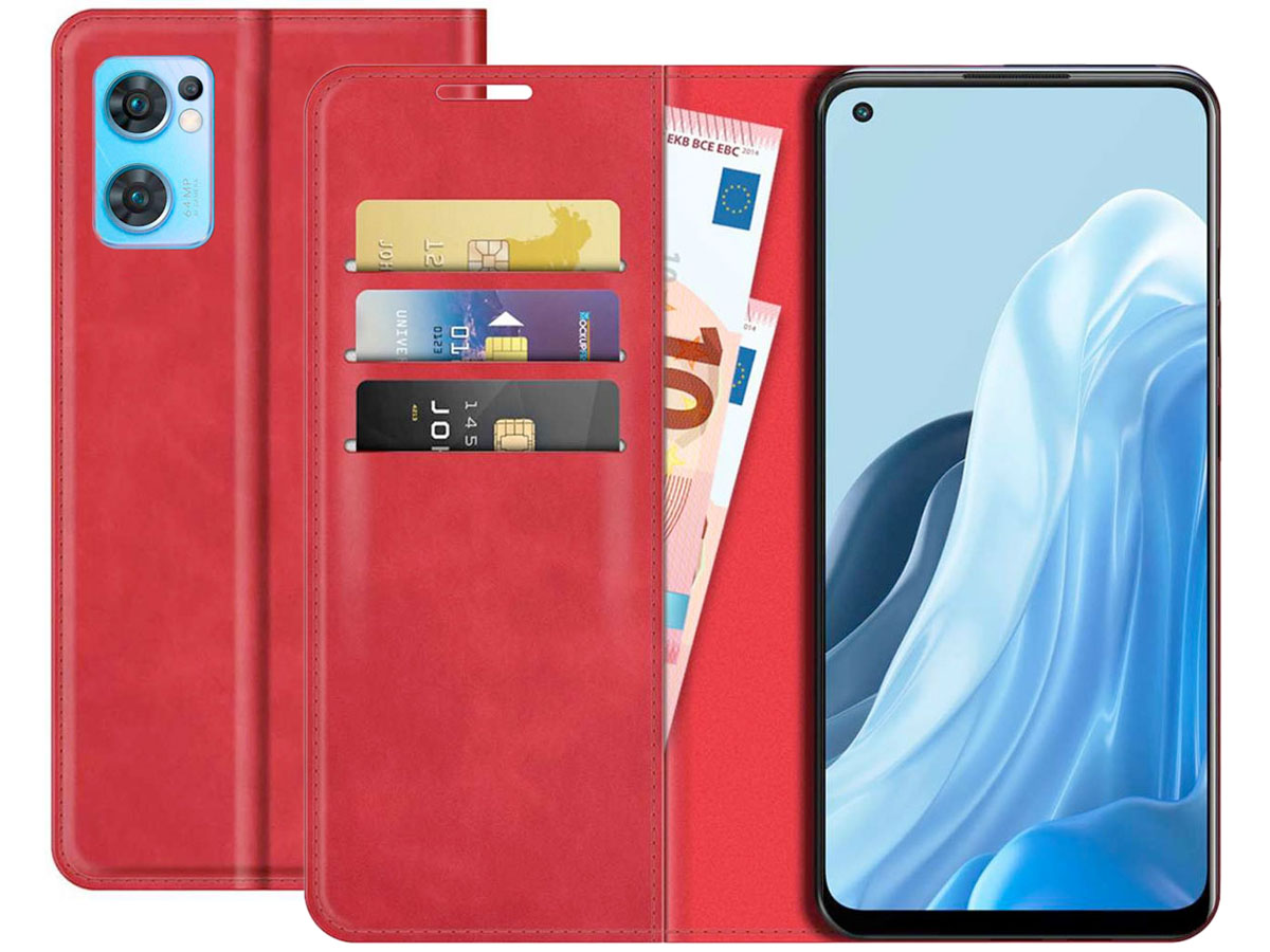 Just in Case Slimfit Wallet Case Rood - Oppo Find X5 Lite hoesje