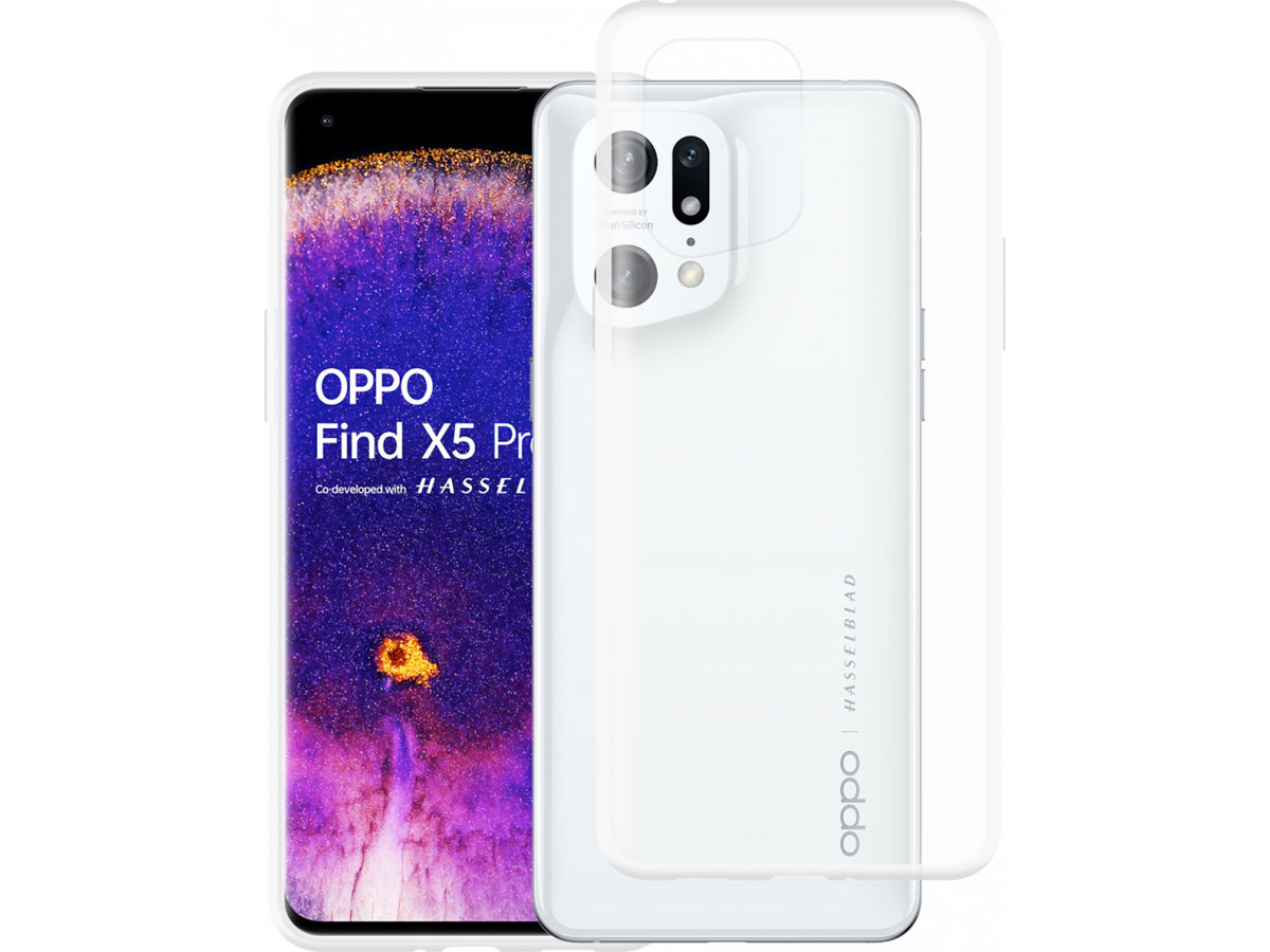 Just in Case Crystal Clear TPU Case - Oppo Find X5 Pro hoesje