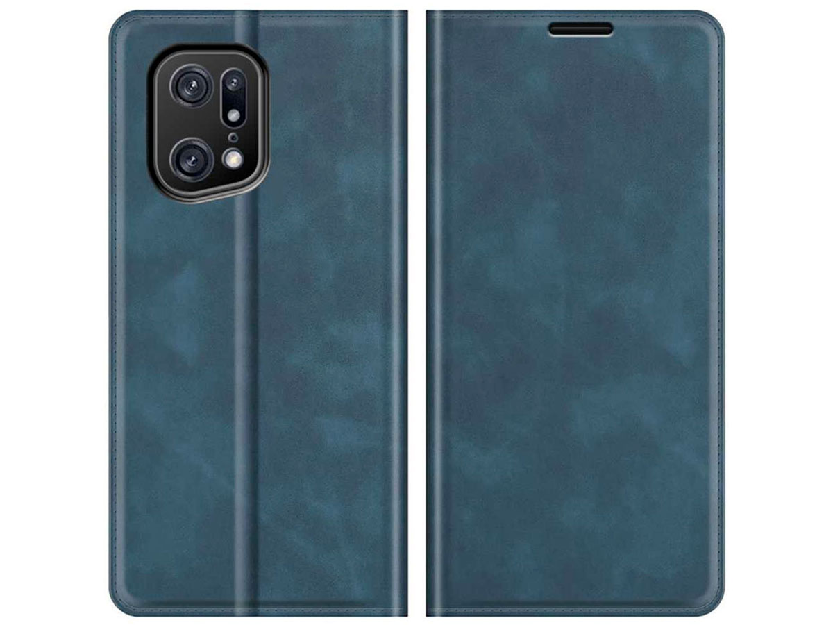 Just in Case Slimfit Wallet Case Blauw - Oppo Find X5 Pro hoesje