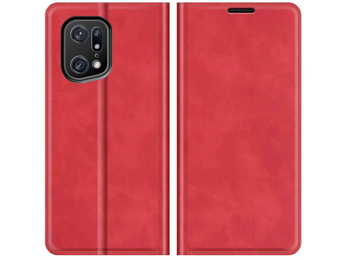 Just in Case Slimfit Wallet Case Rood - Oppo Find X5 Pro hoesje