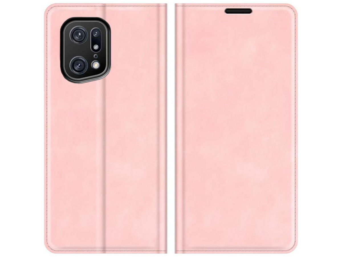 Just in Case Slimfit Wallet Case Roze - Oppo Find X5 Pro hoesje