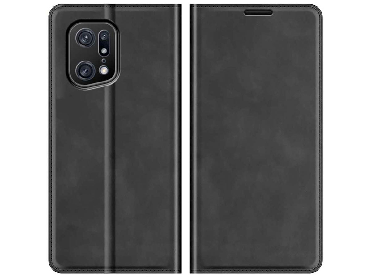 Just in Case Slimfit Wallet Case Zwart - Oppo Find X5 Pro hoesje